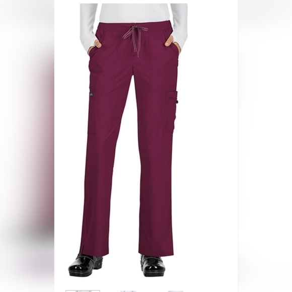 Koi Basics size M women scrub pants uniform wine color - Picture 1 of 13